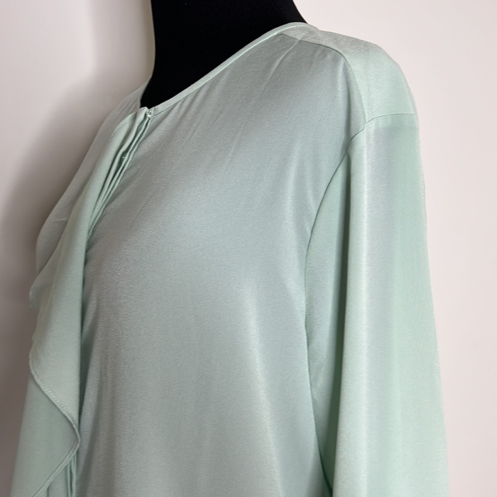 MARCHESA ROSE Ruffle Long Sleeve Blouse L - Picture 7 of 11